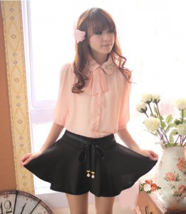 Chân váy kết hợp 2 lớp màu đen