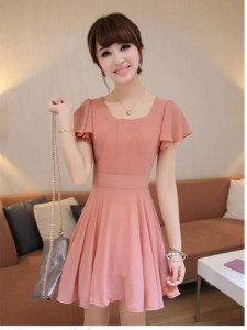 Váy đầm tiểu thư màu hồng