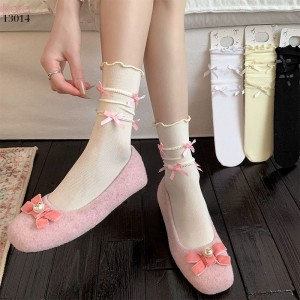 Tất viền nấm lolita JK,tất giữa bắp chân mùa hè mỏng phong cách ba lê 13014