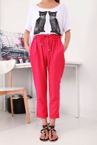 Quần alibaba trơn màu cam đỏ