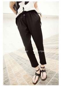 Quần alibaba trơn đen