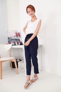 Quần alibaba trơn xanh đậm