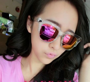 Mắt kính gọng trong mắt tím 5557