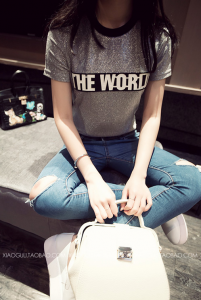 Áo ánh nhũ bạc 6659