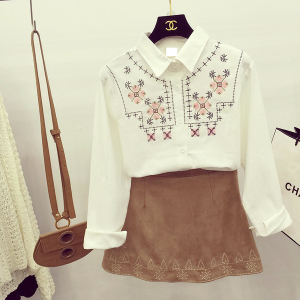 Áo sơmi thêu hoạ tiết Hàn Quốc 7597