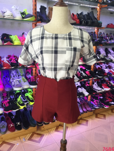 Áo kẻ caro kẻ đen 7684