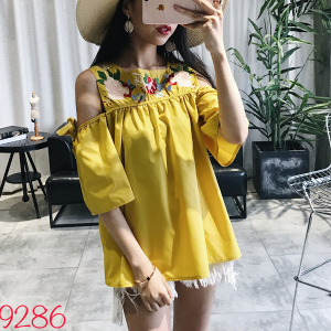 Áo thô thêu hoa 9286