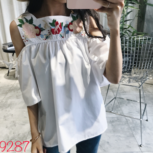 Áo thô thêu hoa 9287