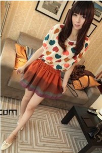 T-shirt ngắn tay hình trái tim