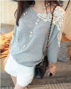 T-shirt cánh dơi màu xám