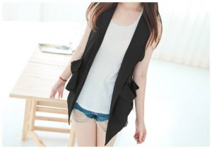 Áo vest ba lỗ có túi màu đen