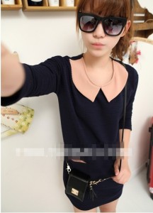 Đầm suôn búp bê dễ thương màu xanh