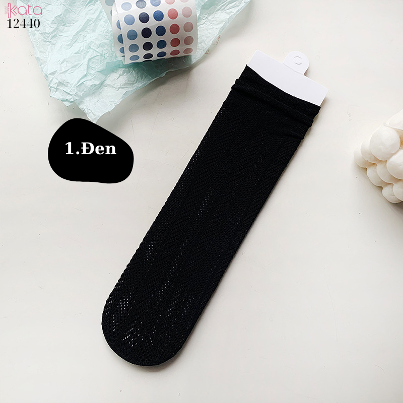 Tất nữ mùa hè lưới mỏng,tất ống giữa nhiều màu sắc 12440