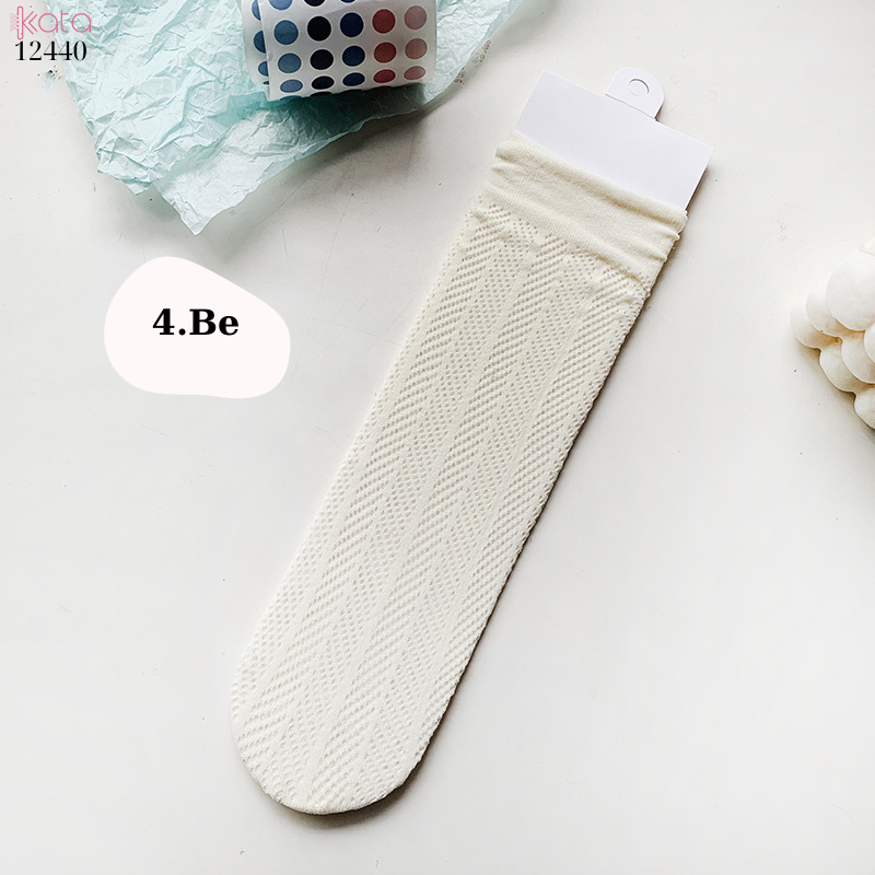 Tất nữ mùa hè lưới mỏng,tất ống giữa nhiều màu sắc 12440