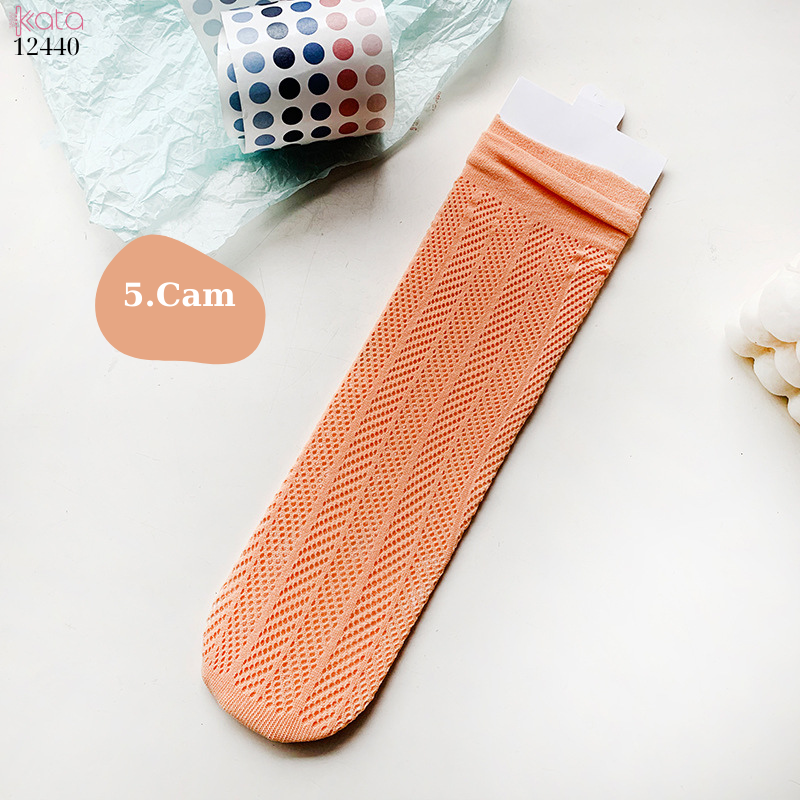 Tất nữ mùa hè lưới mỏng,tất ống giữa nhiều màu sắc 12440