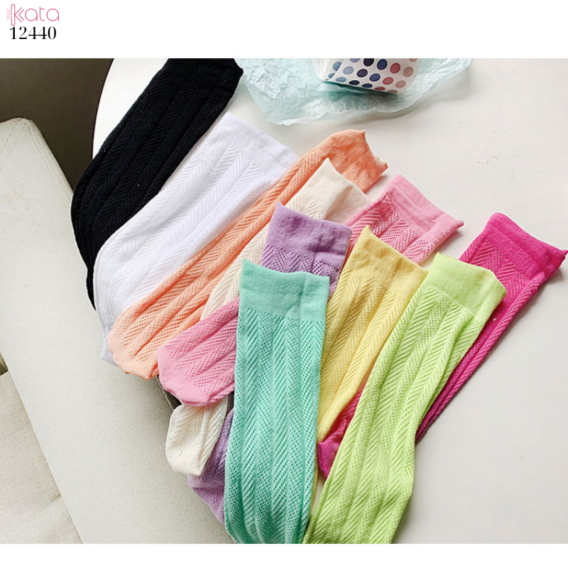 Tất nữ mùa hè lưới mỏng,tất ống giữa nhiều màu sắc 12440