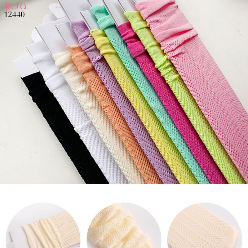 Tất nữ mùa hè lưới mỏng,tất ống giữa nhiều màu sắc 12440