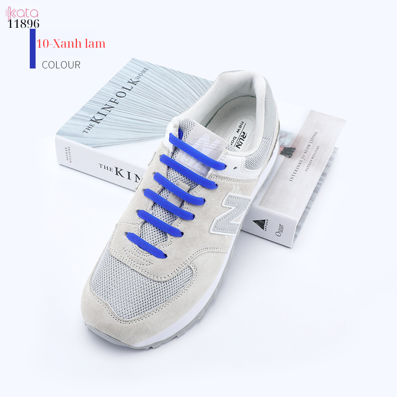 Dây giày lười nhựa silicone không cần buộc dây (Gói 14 dây) 11896