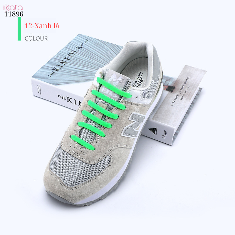 Dây giày lười nhựa silicone không cần buộc dây (Gói 14 dây) 11896