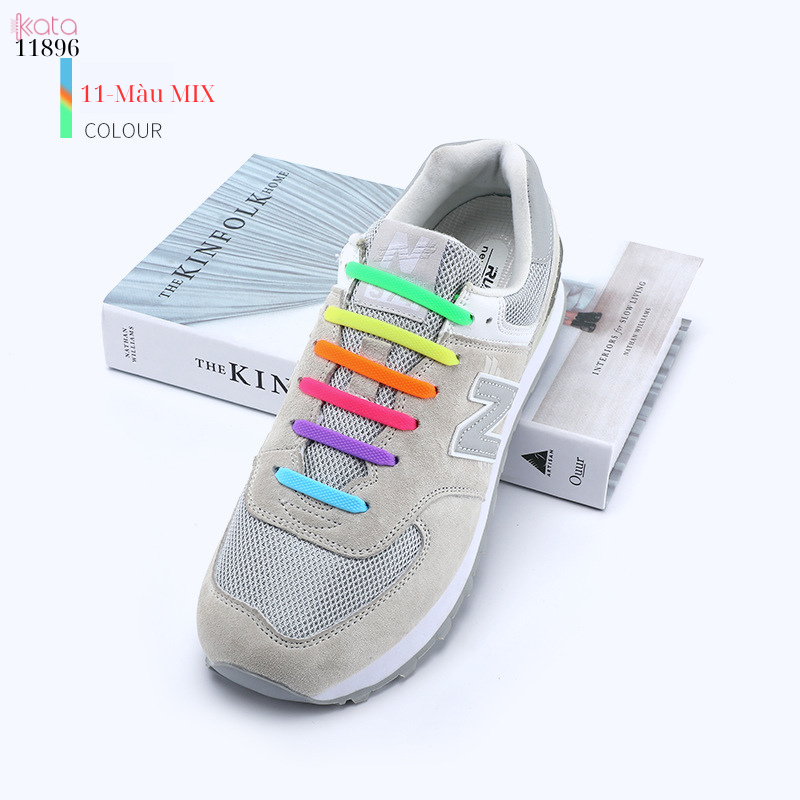 Dây giày lười nhựa silicone không cần buộc dây (Gói 14 dây) 11896