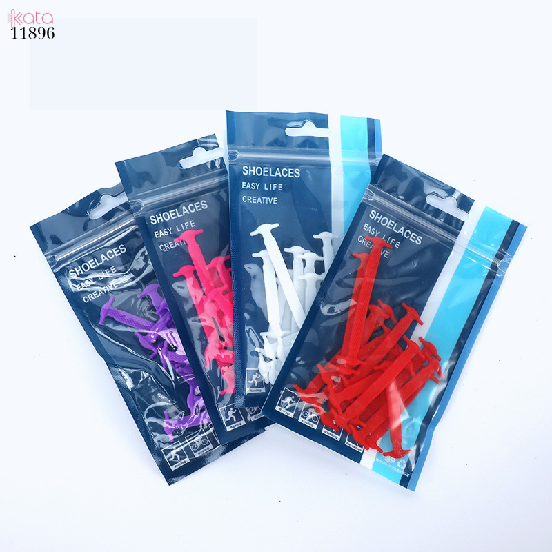 Dây giày lười nhựa silicone không cần buộc dây (Gói 14 dây) 11896