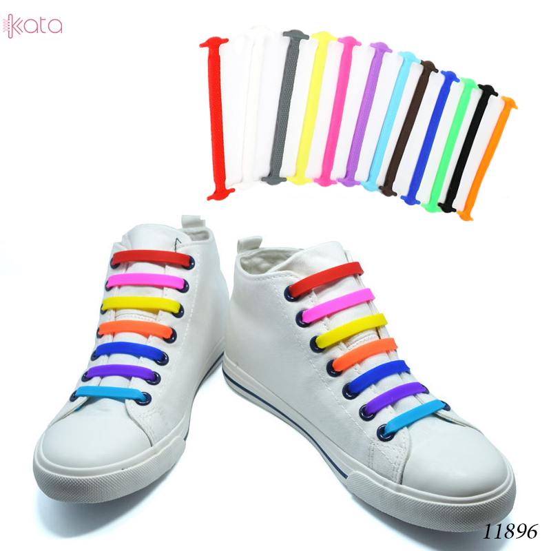 Dây giày lười nhựa silicone không cần buộc dây (Gói 14 dây) 11896