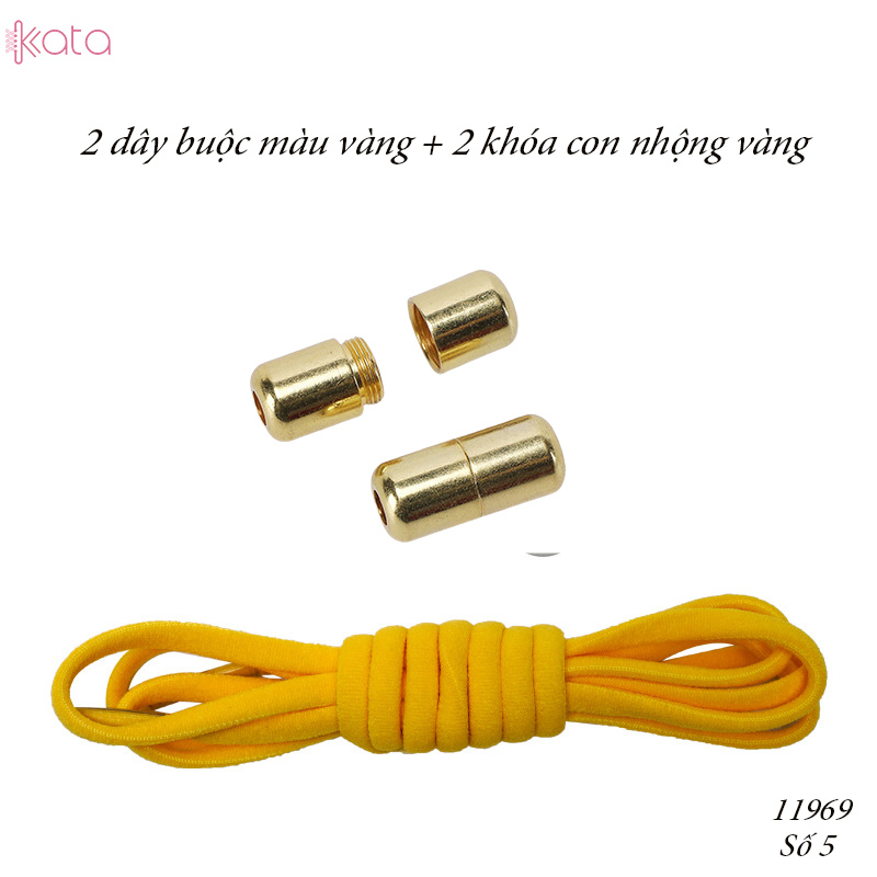 Dây giày lười đàn hồi khóa kim loại tiện lợi phù hợp Nam Nữ  trẻ em 12065