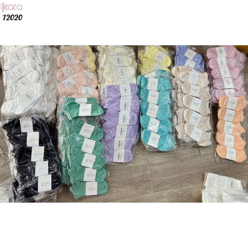 Tất vớ bông mỏng mát cổ thấp,tất cuộn ống hottrend phong cách Nhật Bản nữ 12020