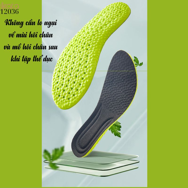 Lót giày thể thao mùi ngải cứu,Lót siêu mềm,đàn hồi cao,giảm sóc,khử mùi 12036