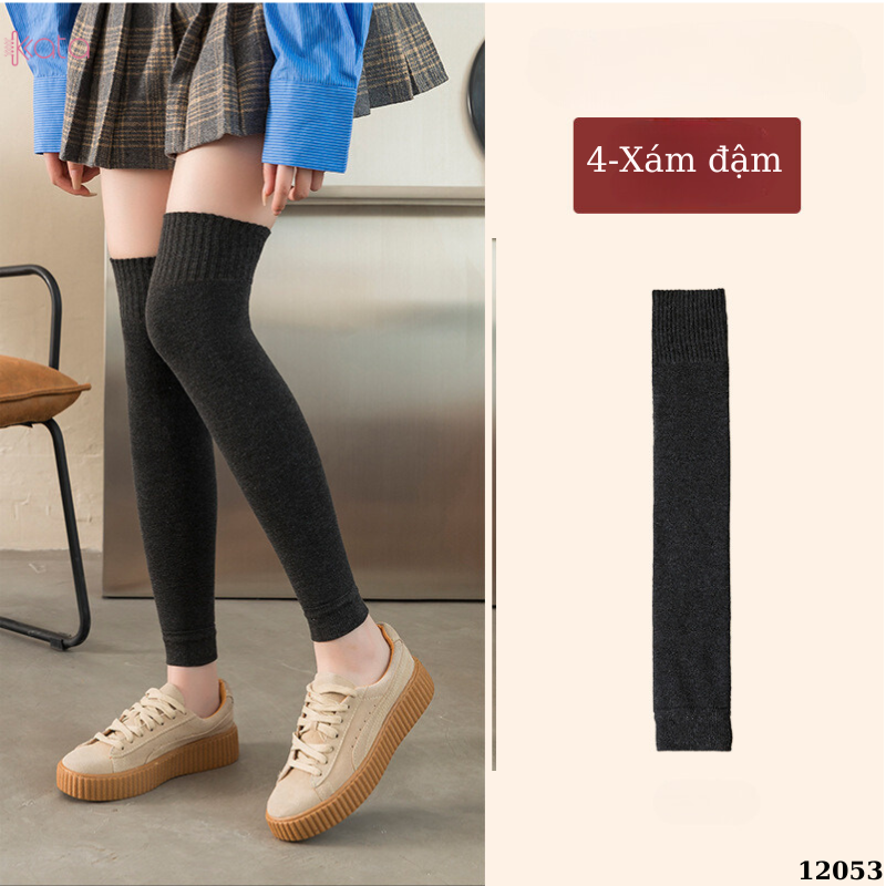 Tất đùi ấm chống lạnh mùa đông,Vớ bông đệm đầu gối Nam Nữ 12053