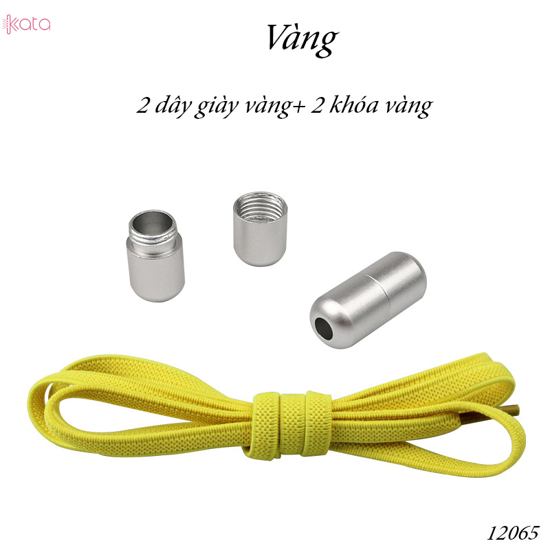 Dây giày lười đàn hồi khóa kim loại tiện lợi phù hợp Nam Nữ  trẻ em 12065
