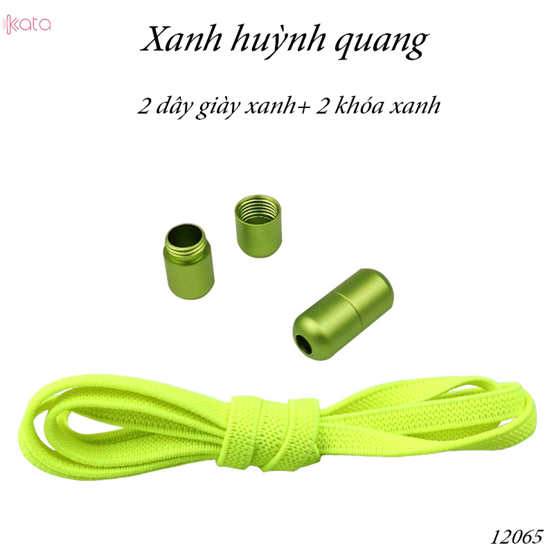 Dây giày lười đàn hồi khóa kim loại tiện lợi phù hợp Nam Nữ  trẻ em 12065
