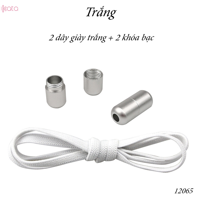 Dây giày lười đàn hồi khóa kim loại tiện lợi phù hợp Nam Nữ  trẻ em 12065