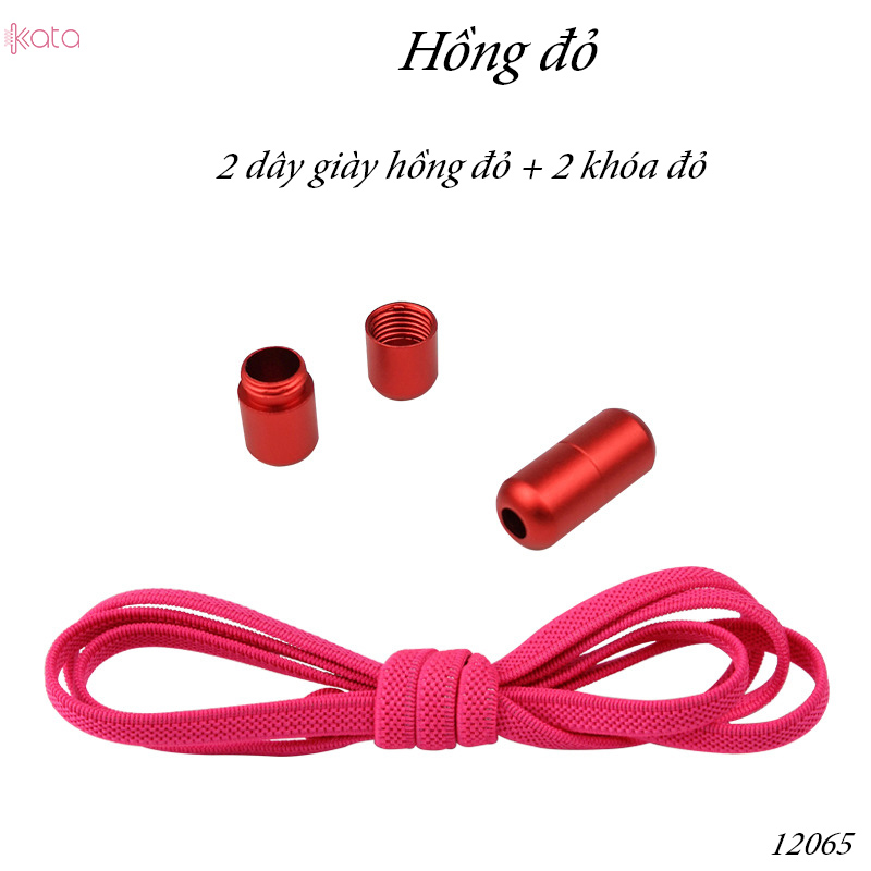 Dây giày lười đàn hồi khóa kim loại tiện lợi phù hợp Nam Nữ  trẻ em 12065