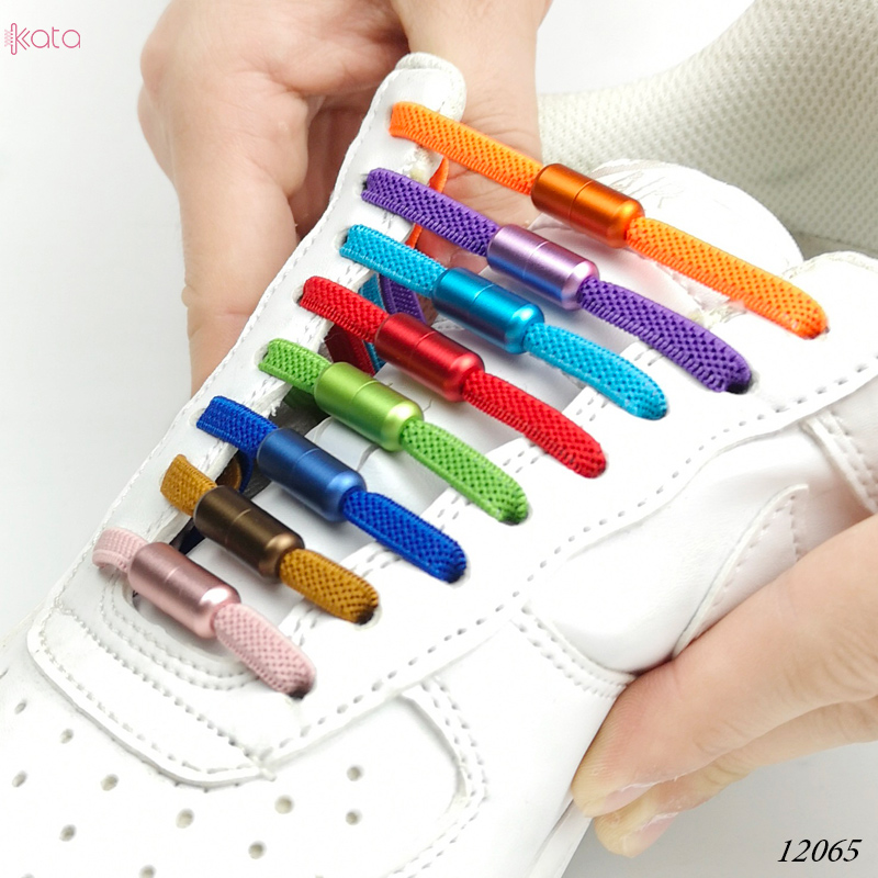 Dây giày lười đàn hồi khóa kim loại tiện lợi phù hợp Nam Nữ  trẻ em 12065