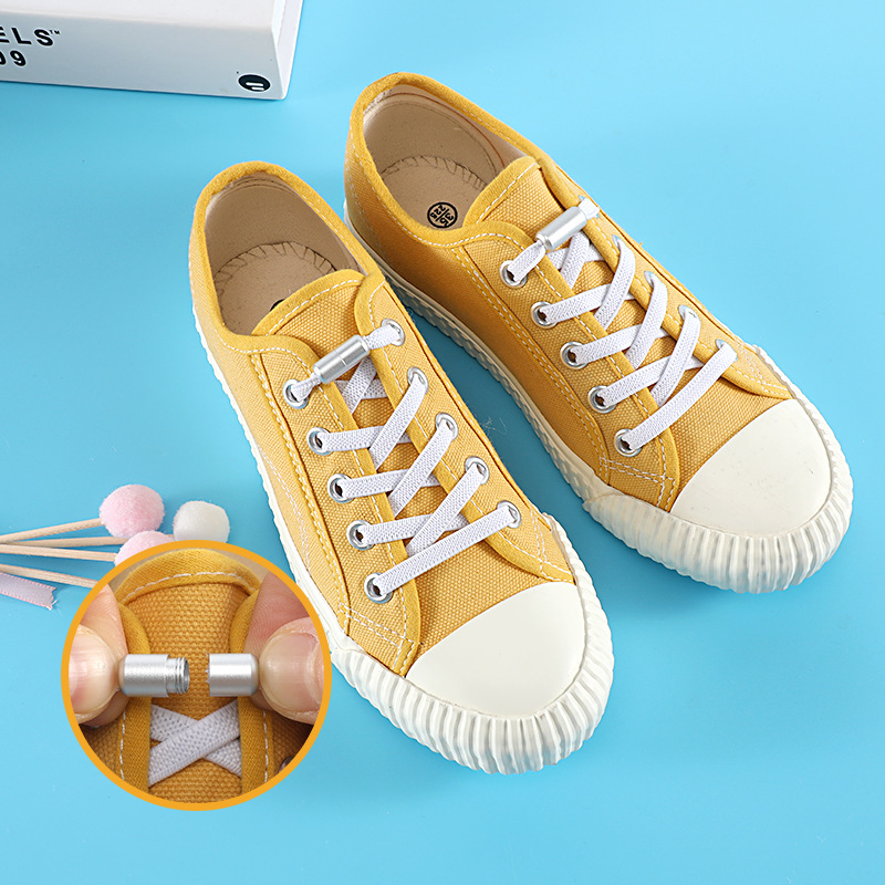 Dây giày lười đàn hồi khóa kim loại tiện lợi phù hợp Nam Nữ  trẻ em 12065