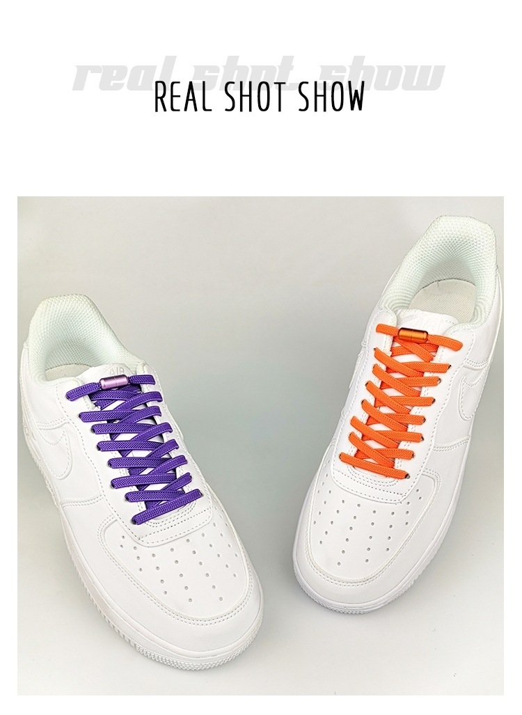 Dây giày lười đàn hồi khóa kim loại tiện lợi phù hợp Nam Nữ  trẻ em 12065