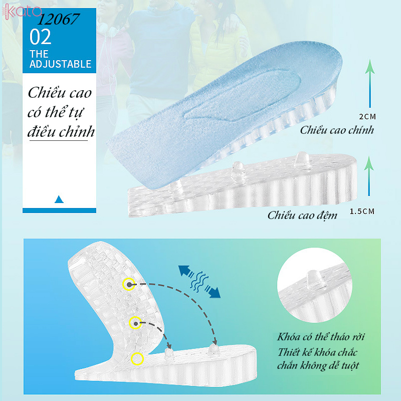 Miếng đệm tăng chiều cao silicone có thể tháo rời 12067