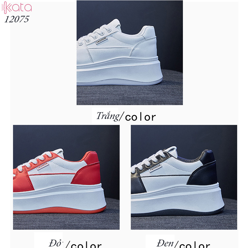 Giày tăng chiều cao,giày dạo phố phong cách Hàn Quốc nữ 12076