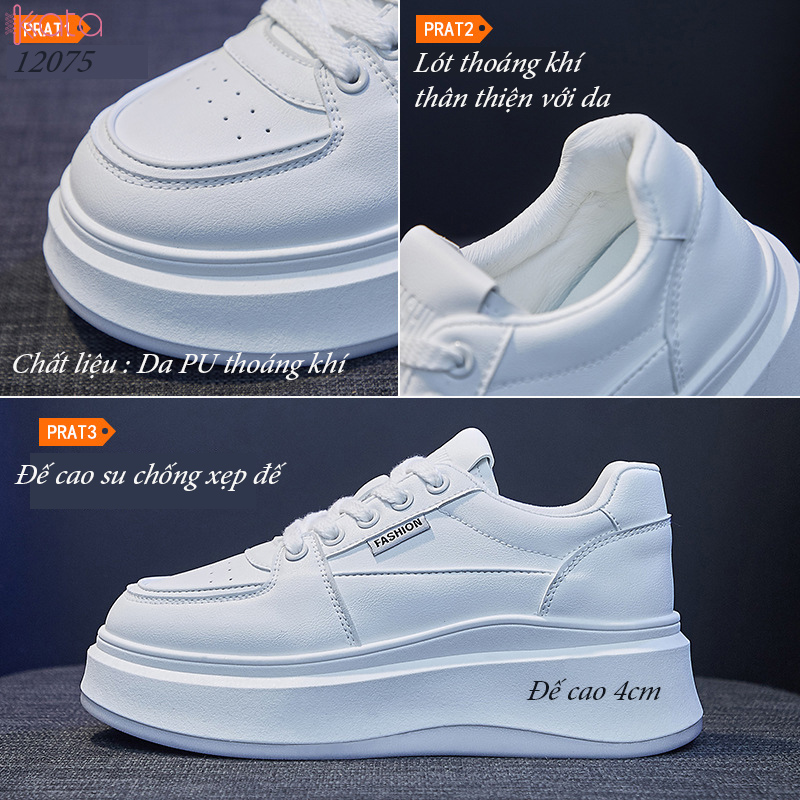 Giày tăng chiều cao,giày dạo phố phong cách Hàn Quốc nữ 12076