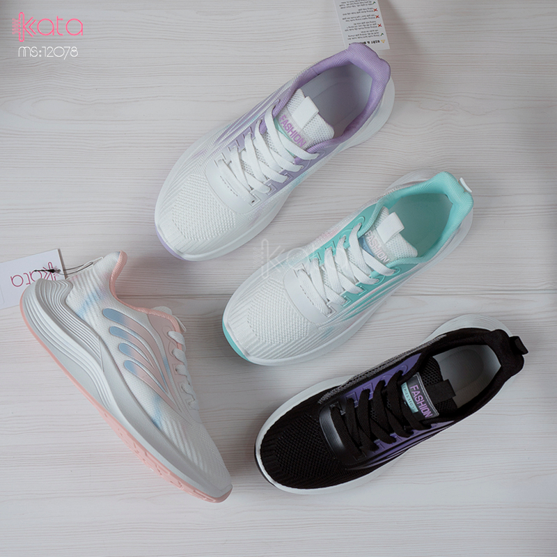 Giày nữ vải dệt thoáng khí mùa hè giày thể thao sinh viên thể dục dạo phố 12080