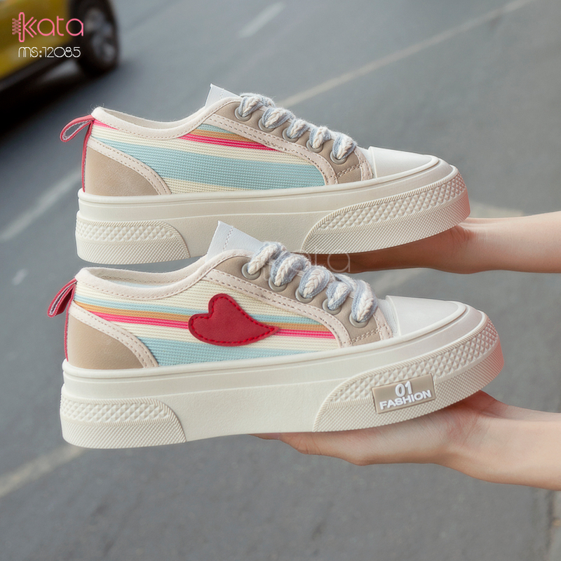 Giày vải nữ thoáng khí mùa hè giày thể thao sinh viên thể dục dạo phố 12084