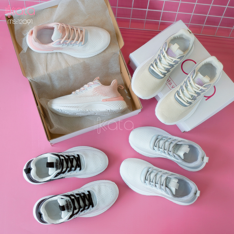 Giày nữ vải dệt thoáng khí mùa hè giày thể thao sinh viên thể dục dạo phố 12093