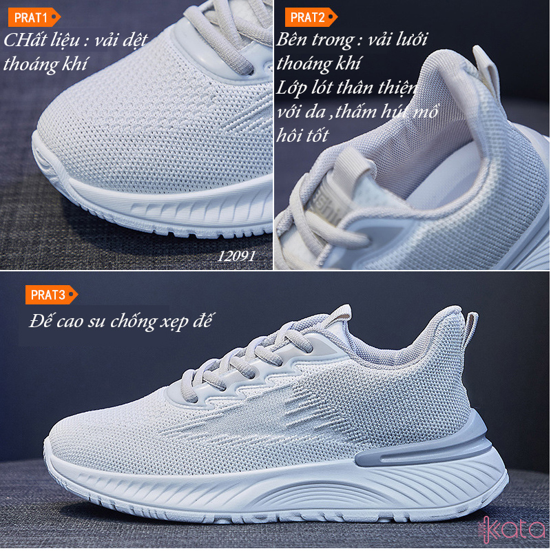 Giày nữ vải dệt thoáng khí mùa hè giày thể thao sinh viên thể dục dạo phố 12093