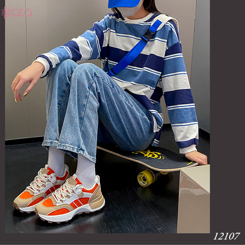 Giày thể thao nữ, giày chạy bộ,dạo phố sinh viên phong cách Hàn Quốc 12107