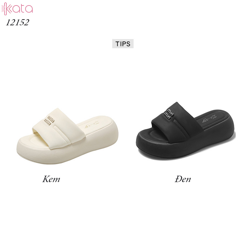 Dép cao đế dày nữ 12152