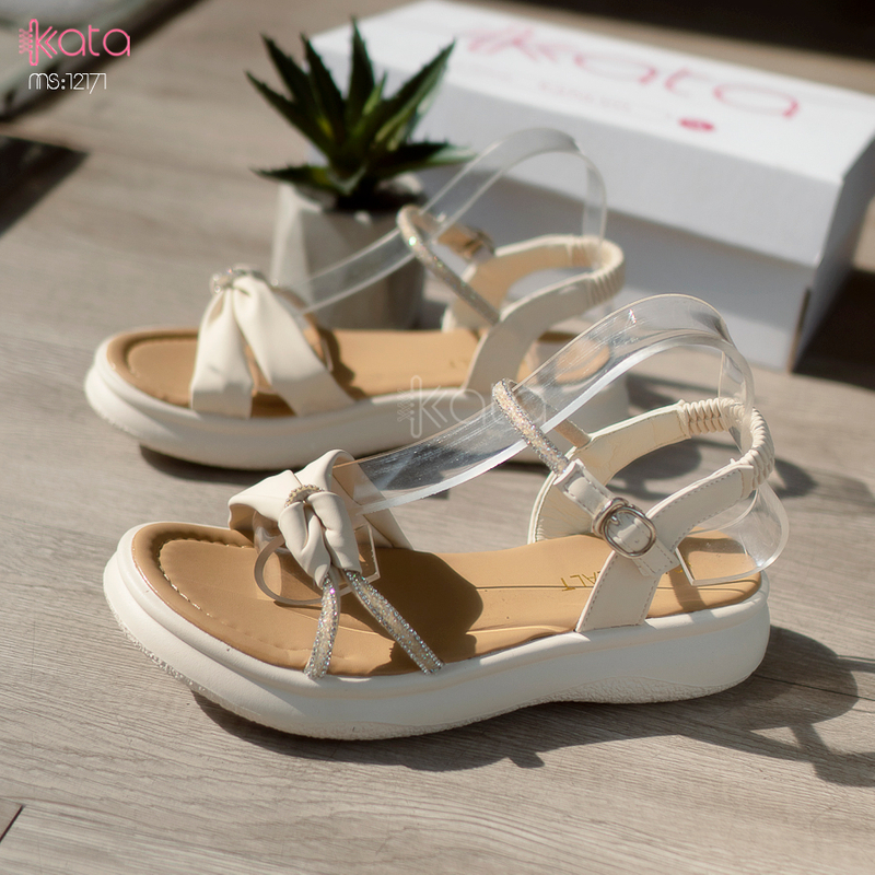 Dép sandal khóa cài nữ mùa hè đế bằng 12171