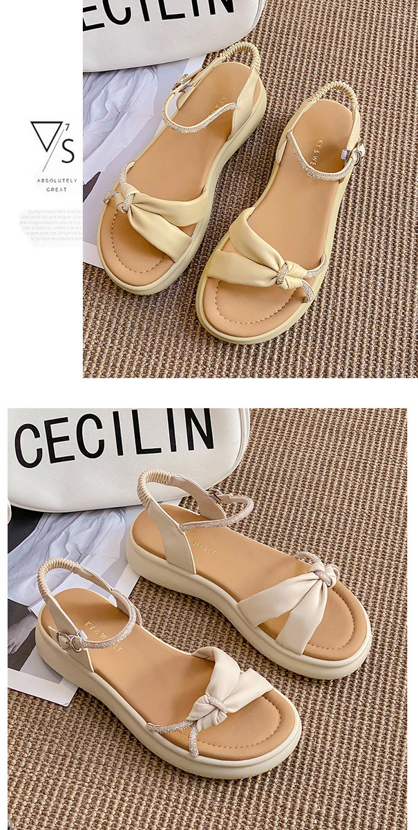 Dép sandal khóa cài nữ mùa hè đế bằng 12171