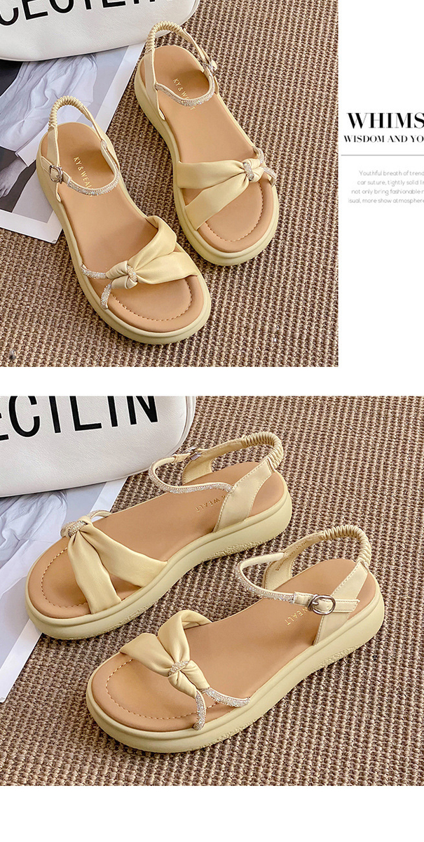 Dép sandal khóa cài nữ mùa hè đế bằng 12171