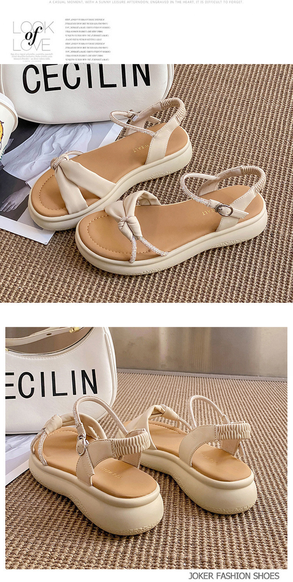 Dép sandal khóa cài nữ mùa hè đế bằng 12171